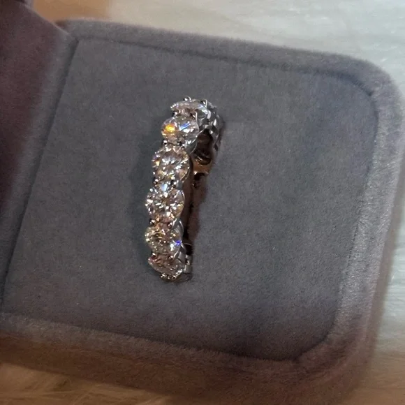 Brand New Eternity Band Ring Moissanite - Picture 4 of 5